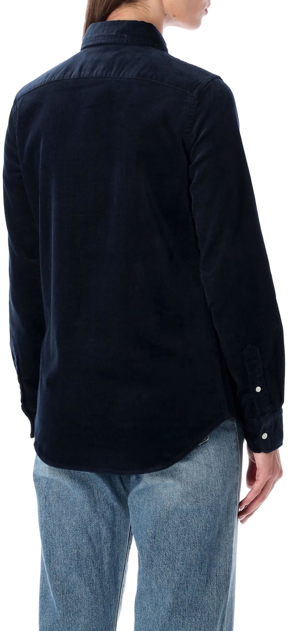 Ralph Lauren Shirt Velluto Hunter Navy Blauw