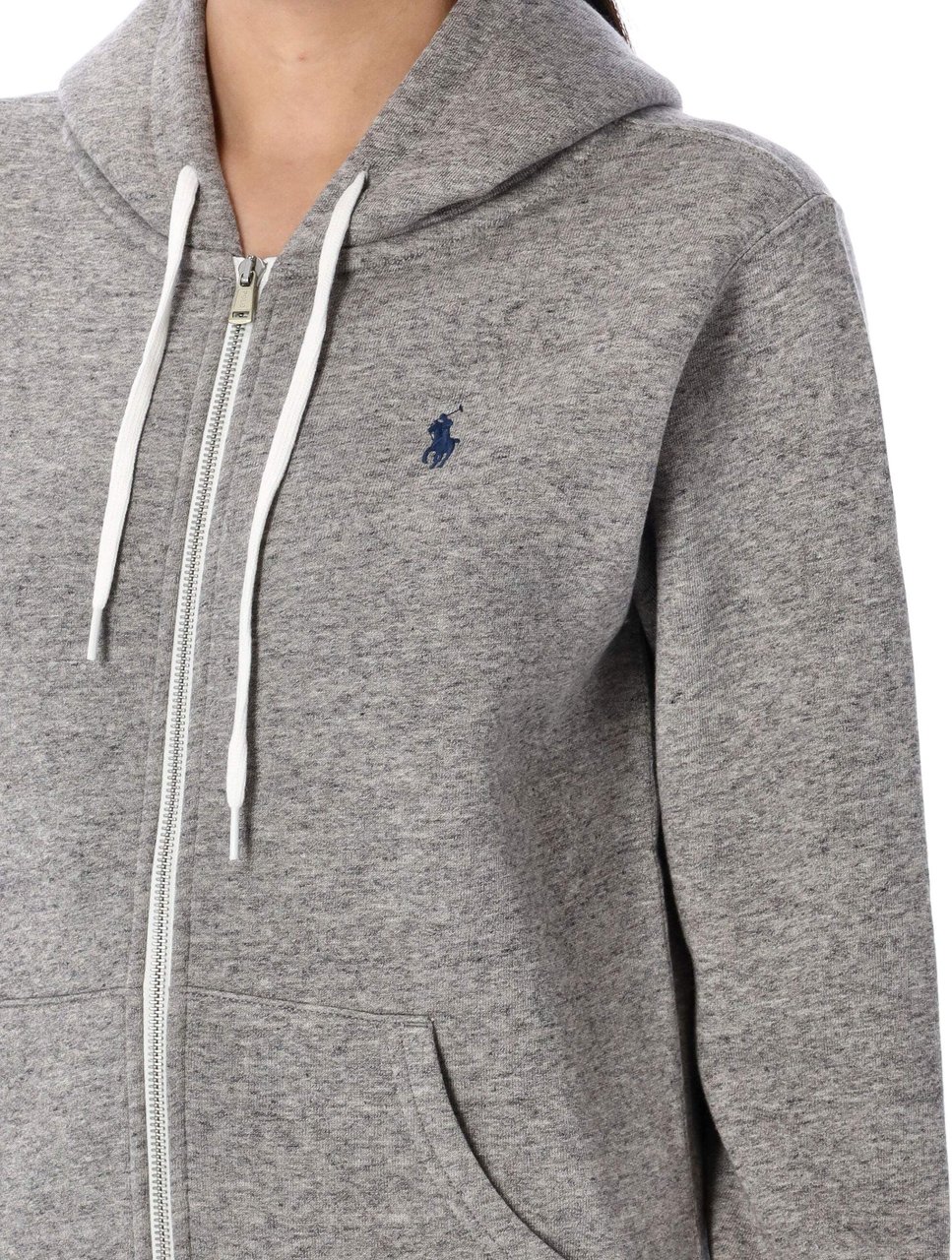Ralph Lauren Hoodie Zip Dark Vintage Heater Lichtgrijs
