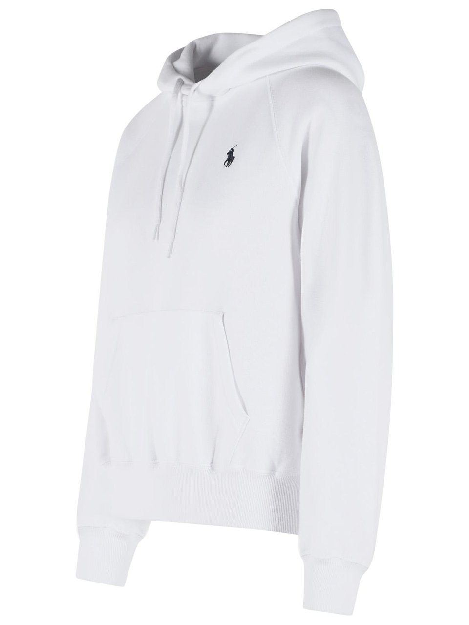 Ralph Lauren Hooded White Sweater With Embroidered Logo And Kangaroo Pocket Wit