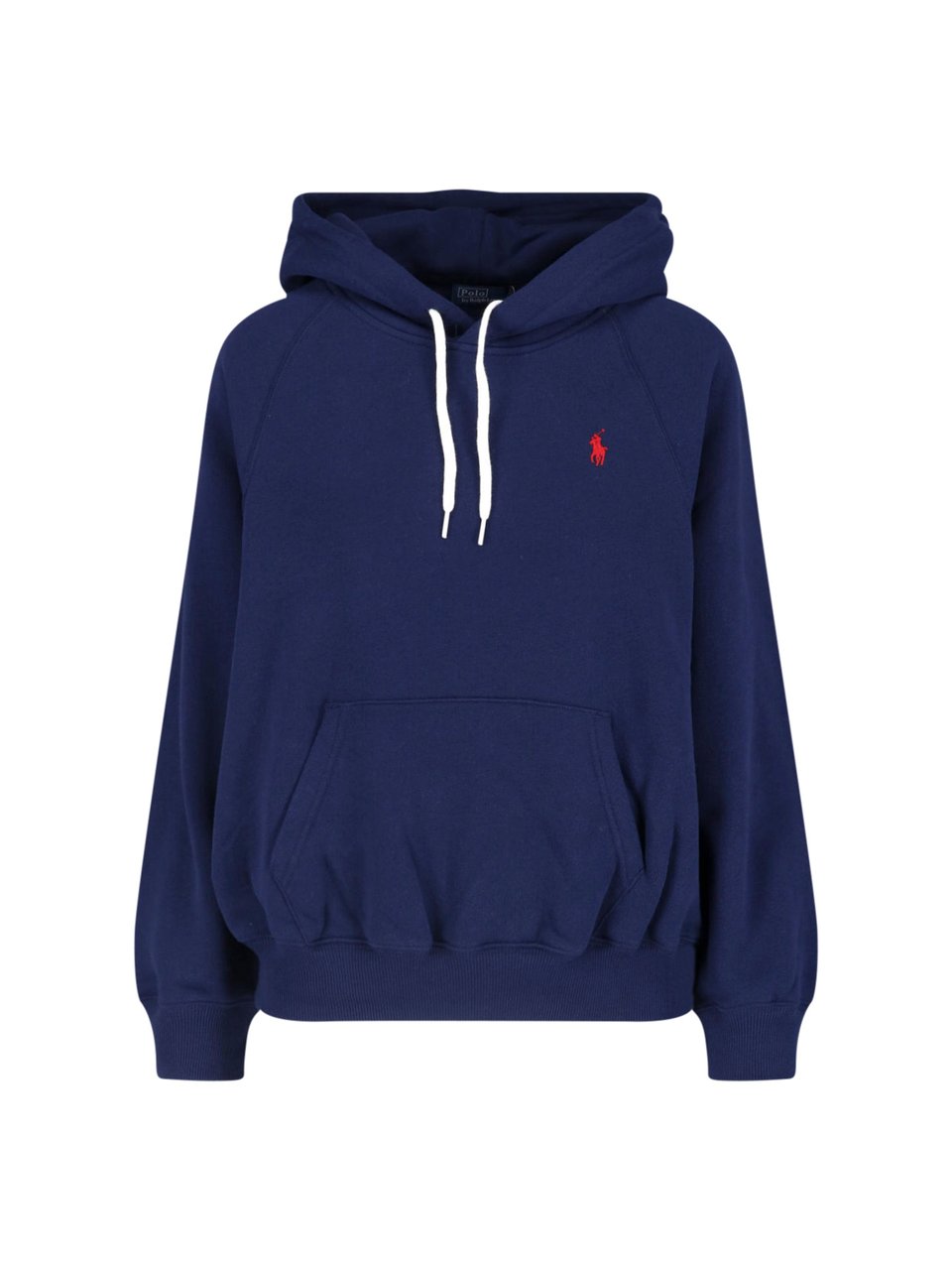 Ralph Lauren Navy Cotton Logo Hoodie Blauw
