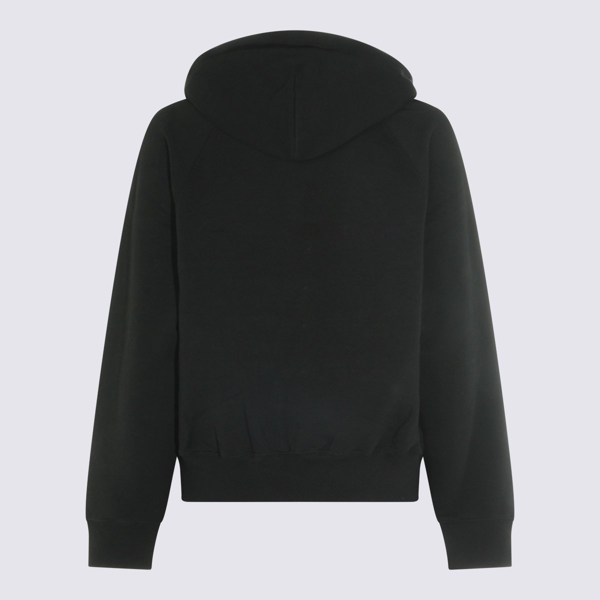 Ralph Lauren Classic Black Hoodie With Embroidered Logo And Ribbed Details Zwart