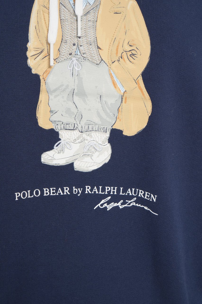 Ralph Lauren Felpa con cappuccio e stampa logo Blauw
