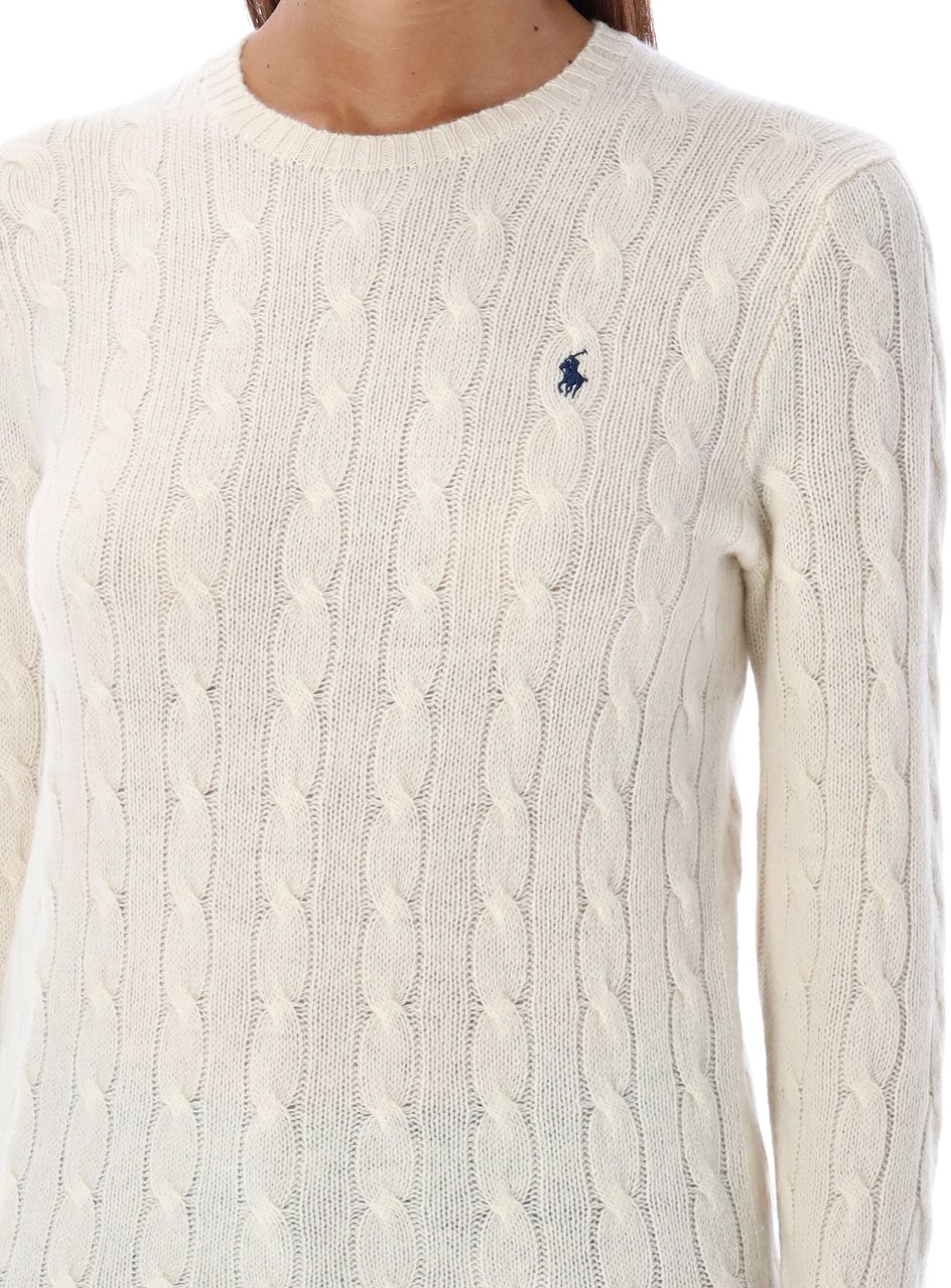Ralph Lauren Classic Julianna Knit Cable Authentic Cream Wit