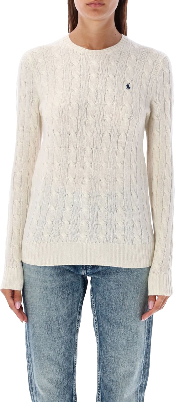 Ralph Lauren Classic Julianna Knit Cable Authentic Cream Wit
