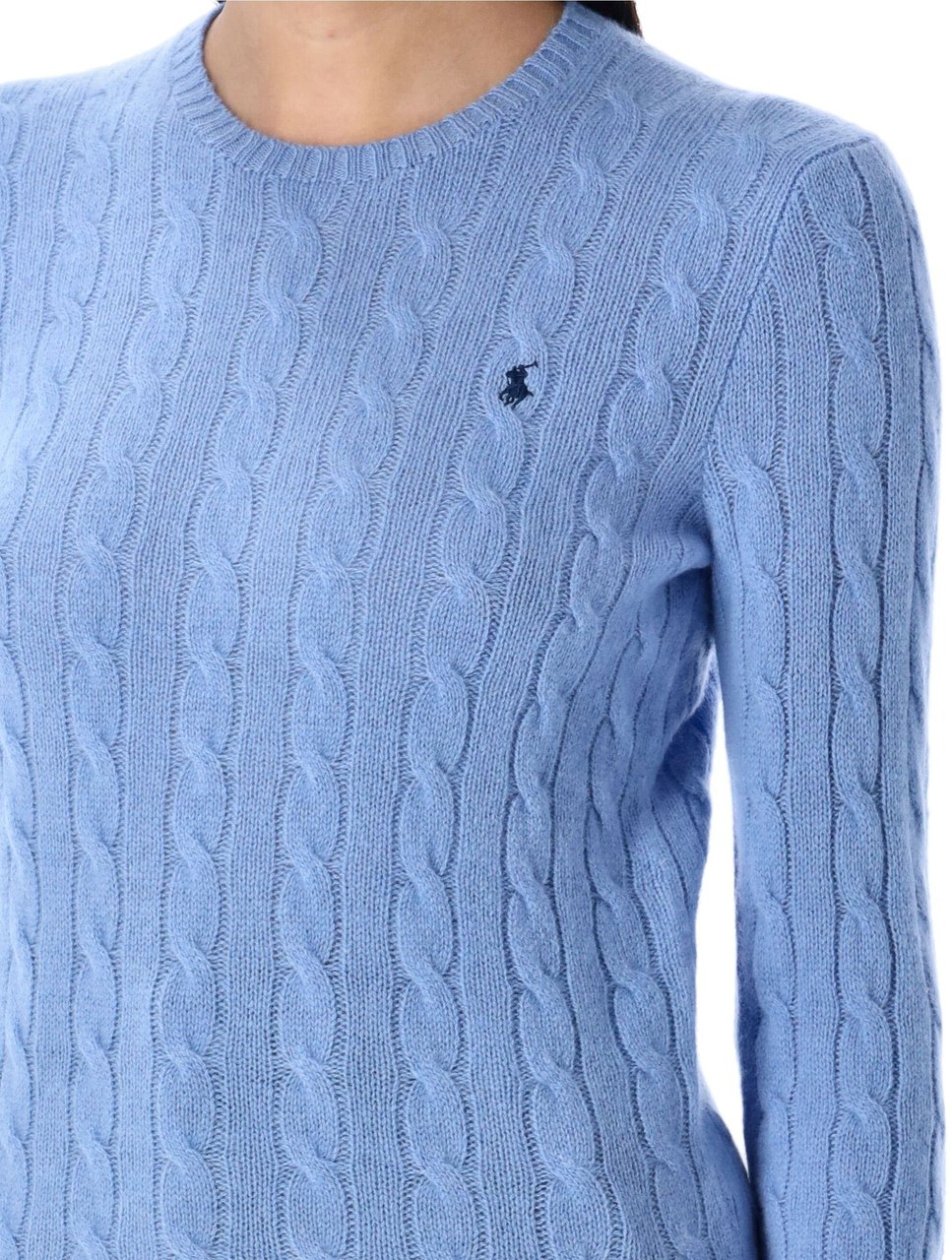 Ralph Lauren Julianna Knit Cable New Litchfield Blue Blauw