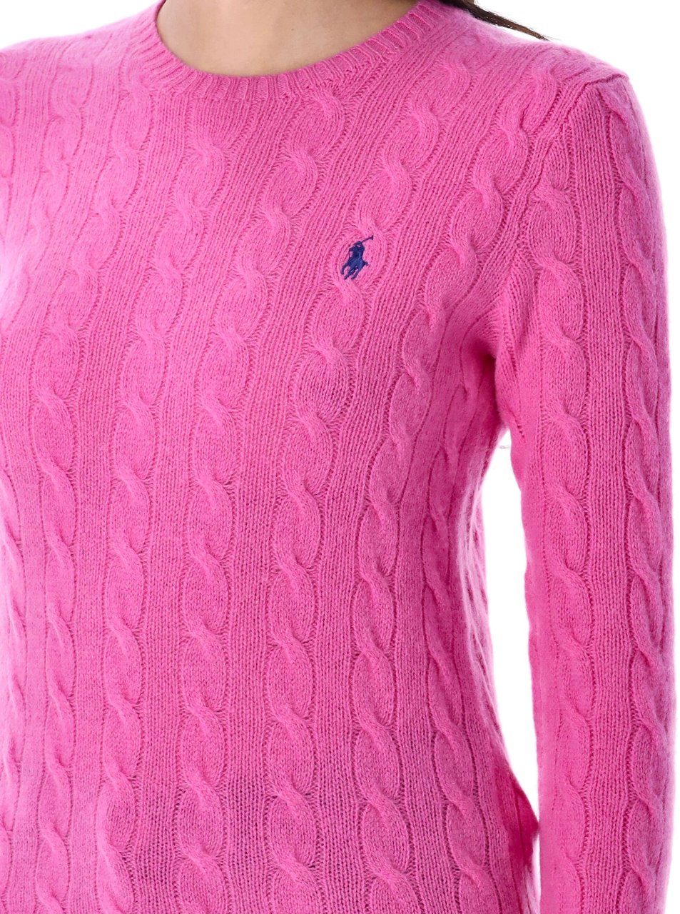Ralph Lauren Julianna Knit Cable Pink Lace Roze