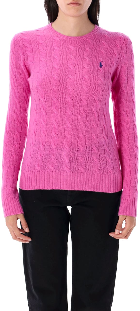 Ralph Lauren Julianna Knit Cable Pink Lace Roze