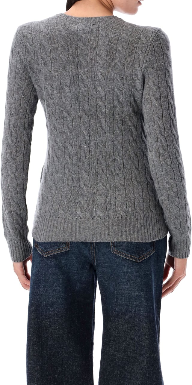 Ralph Lauren Classic Julianna Knit Cable Flannel Grey Grijs