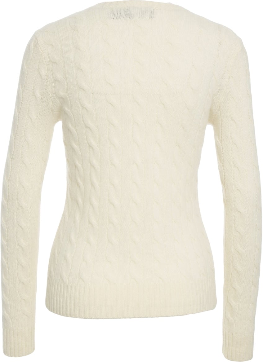 Ralph Lauren Sweater with cable knit pattern Wit