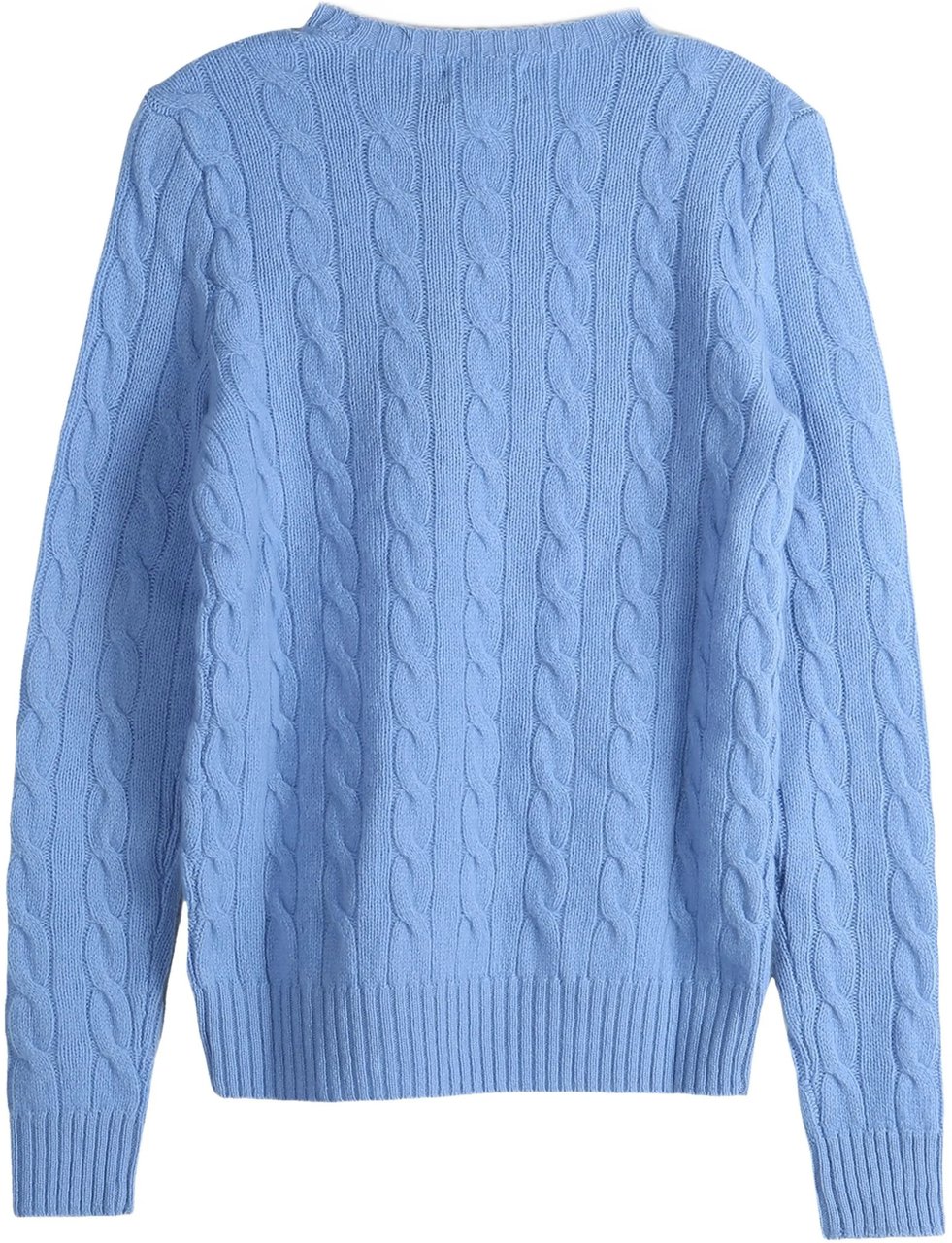 Ralph Lauren Julianna Cable-Knit Crew-Neck Sweater Blauw