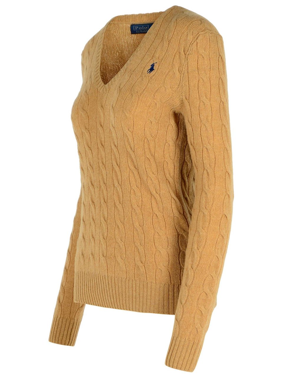 Ralph Lauren 'Kimberly' Light Brown Cashmere Blend Sweater Neutraal