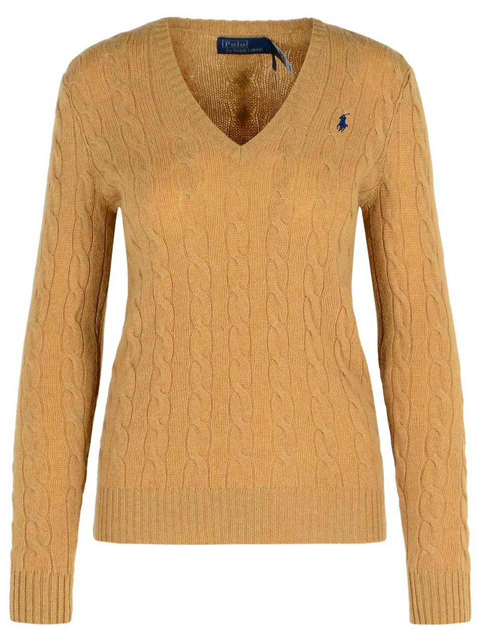 Ralph Lauren 'Kimberly' Light Brown Cashmere Blend Sweater Neutraal