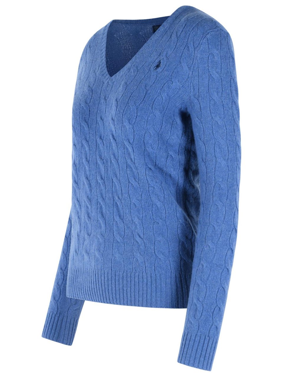 Ralph Lauren 'Kimberly' Blue Wool And Cashmere Sweater Blauw