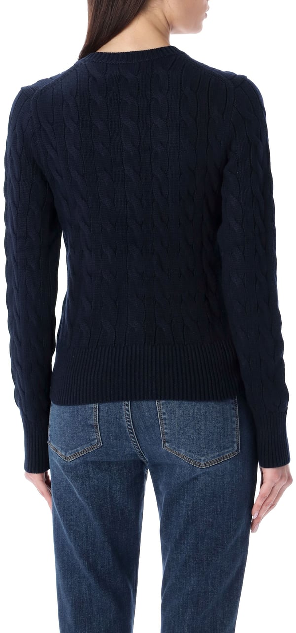 Ralph Lauren Classic Cardigan Cable Hunter Navy Blauw