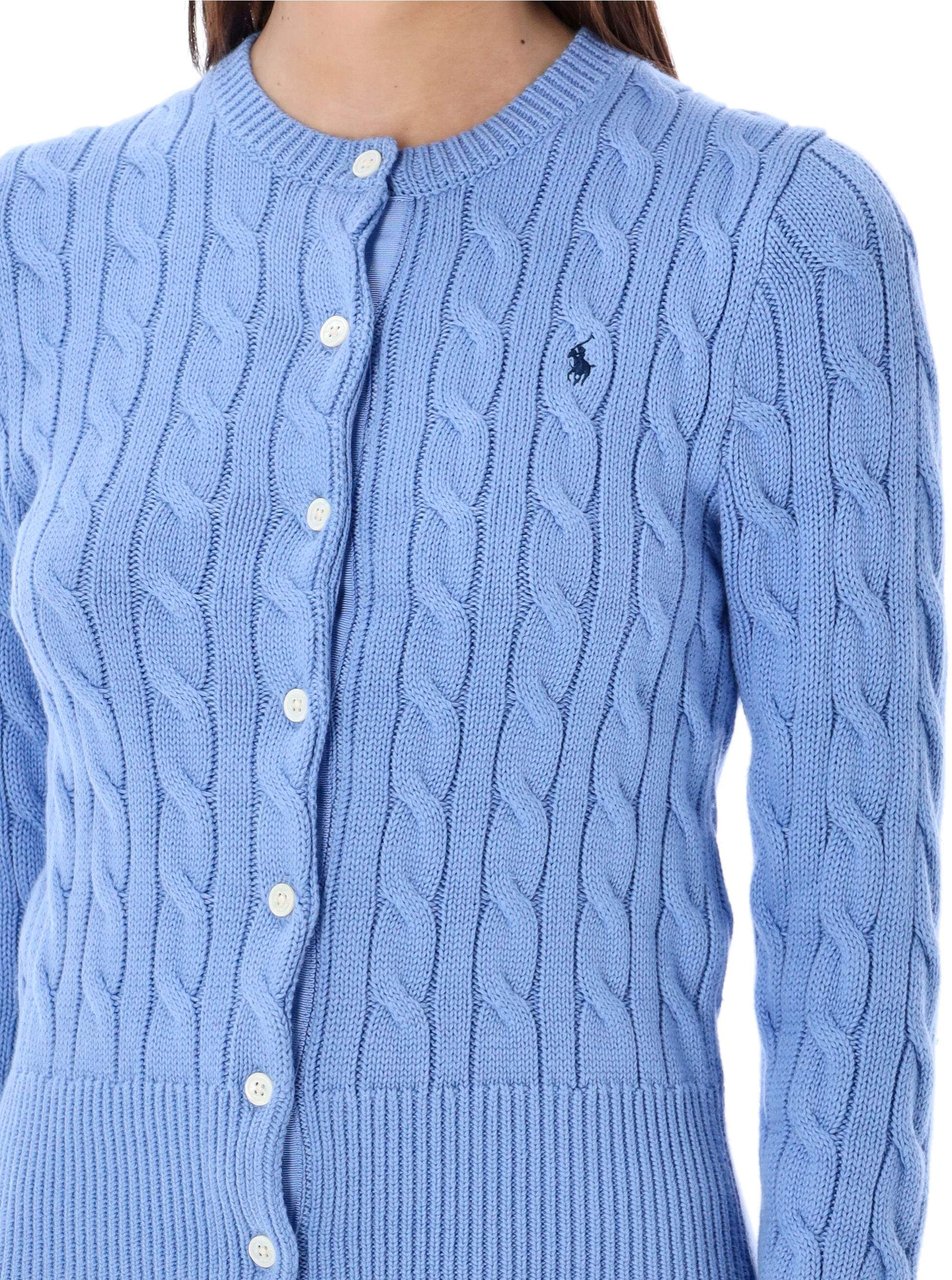 Ralph Lauren Classic Cardigan Cable New Litch Blue Blauw