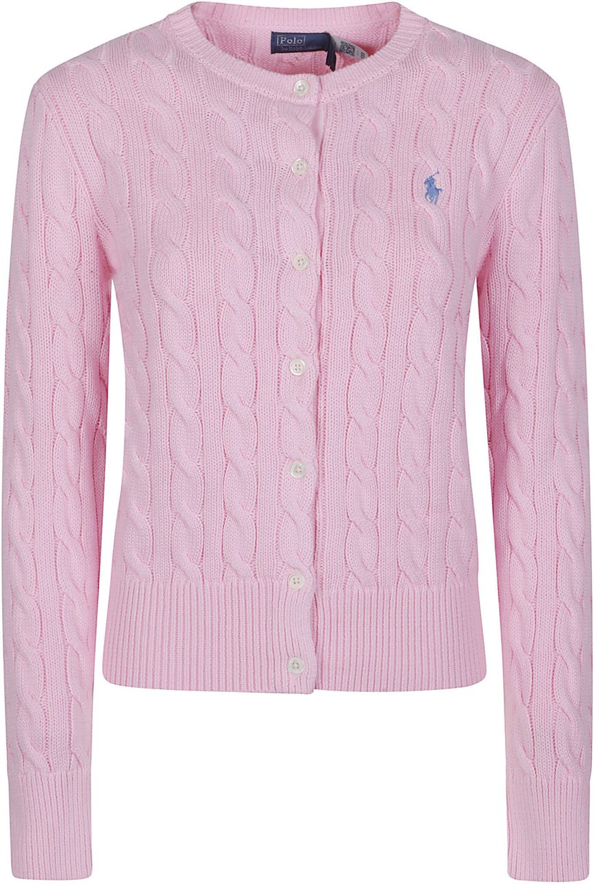 Ralph Lauren Long Sleeve Cardigan Pink Roze