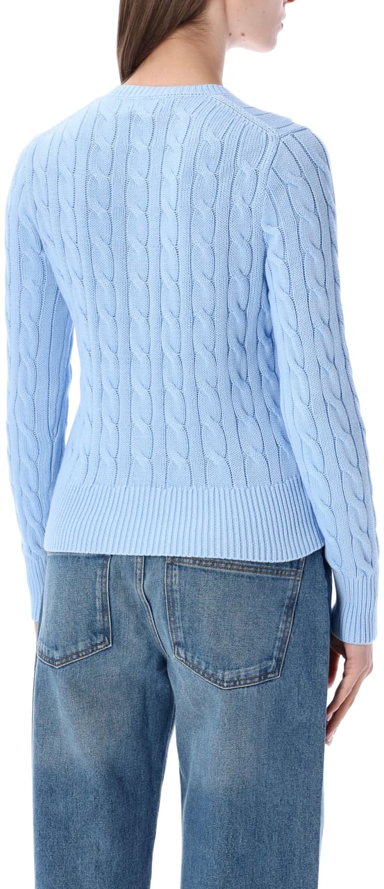 Ralph Lauren Classic Cardigan Cable Blue Lichtblauw