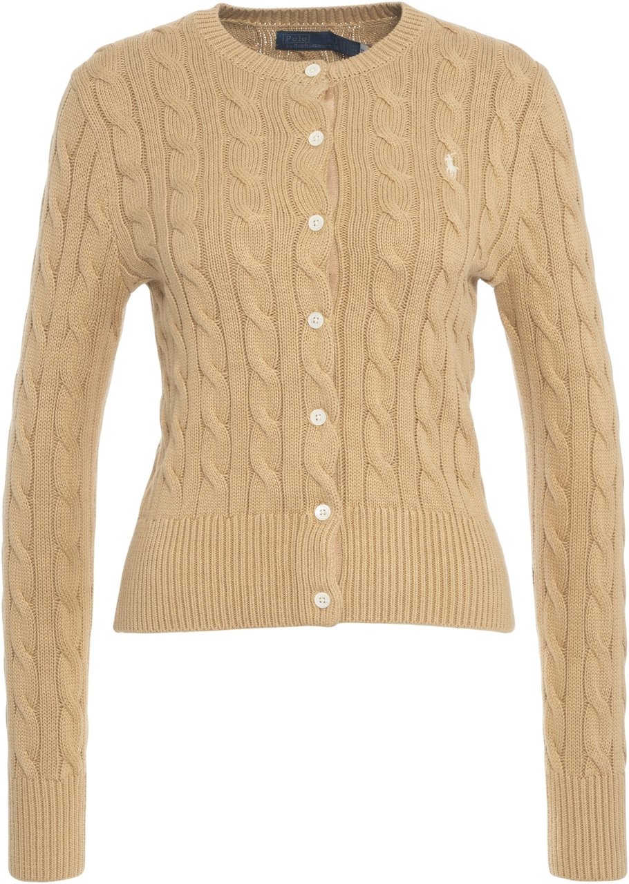 Ralph Lauren Cardigan with cable knit pattern Beige