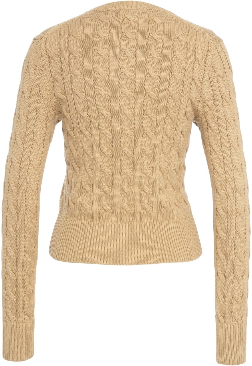 Ralph Lauren Cardigan with cable knit pattern Beige