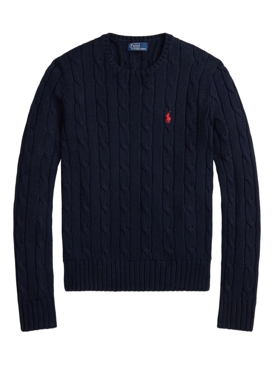 Ralph Lauren Blue Julianna Pullover Cable Knit Sweater Zwart