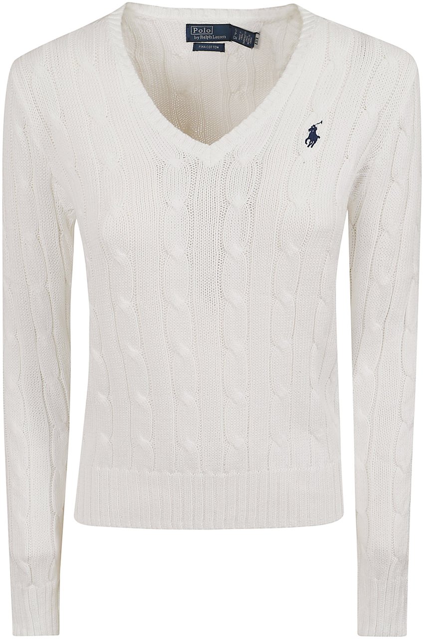 Ralph Lauren POLO RALPH LAUREN KIMBERLY-LONG SLEEVE-PULLOVER Wit