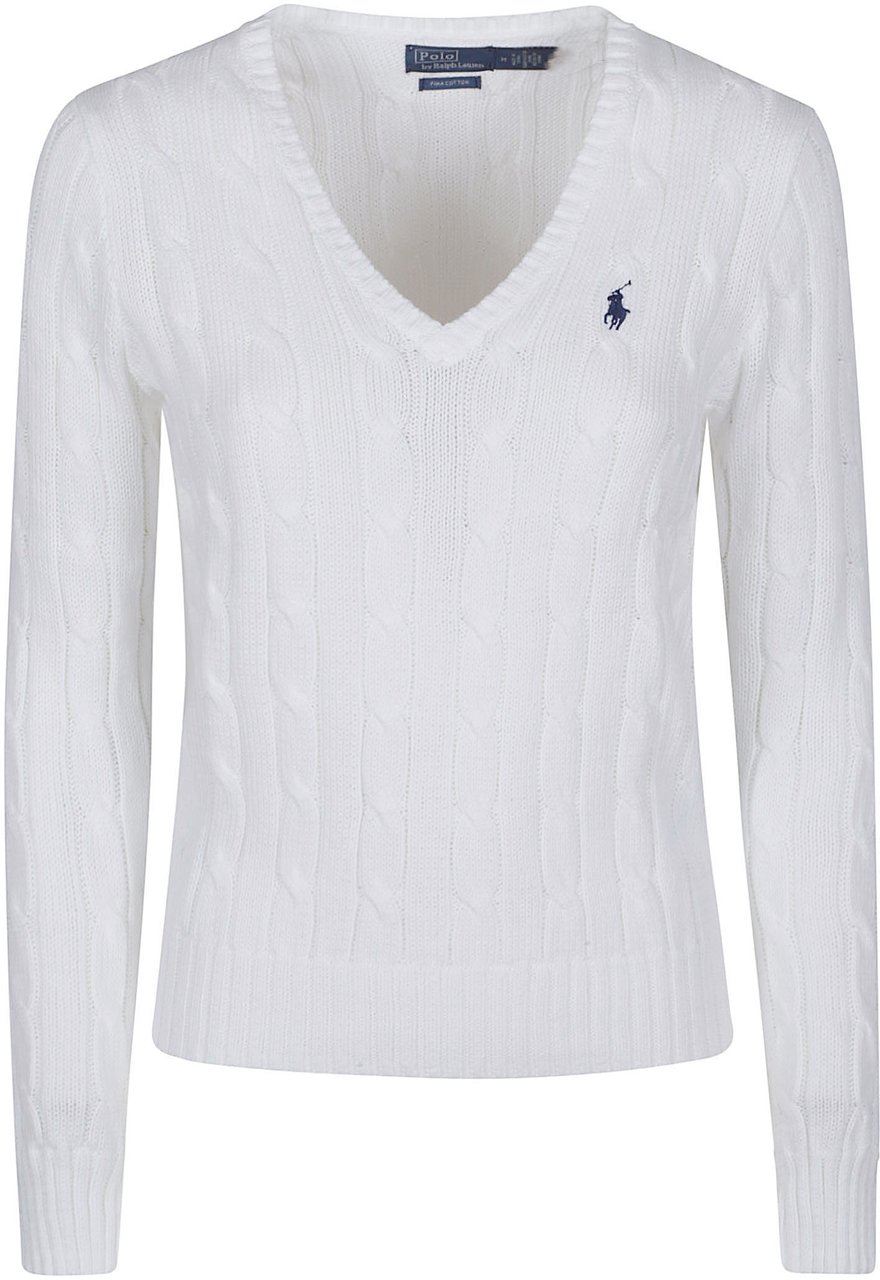 Ralph Lauren Kimberly Long Sleeve Sweater White Wit