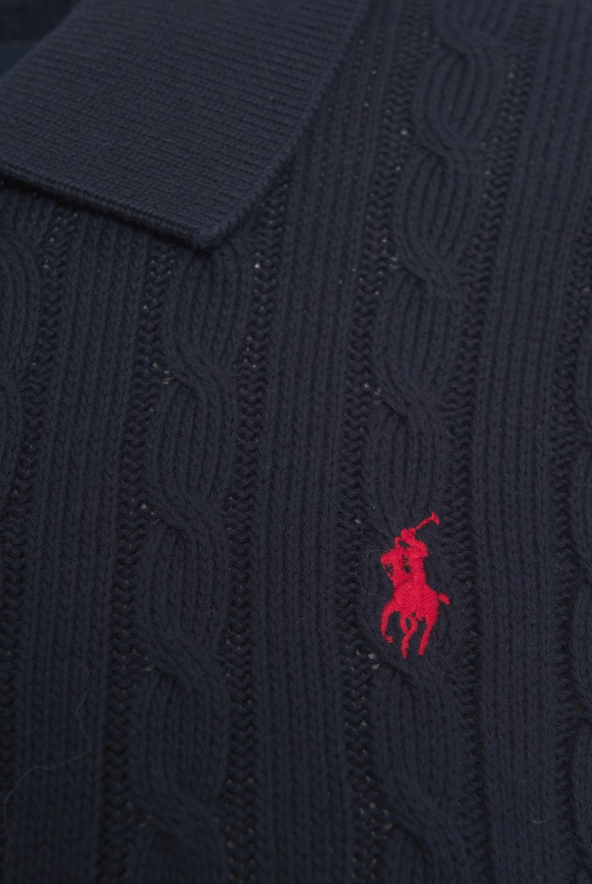 Ralph Lauren Cable knit cardigan Blauw