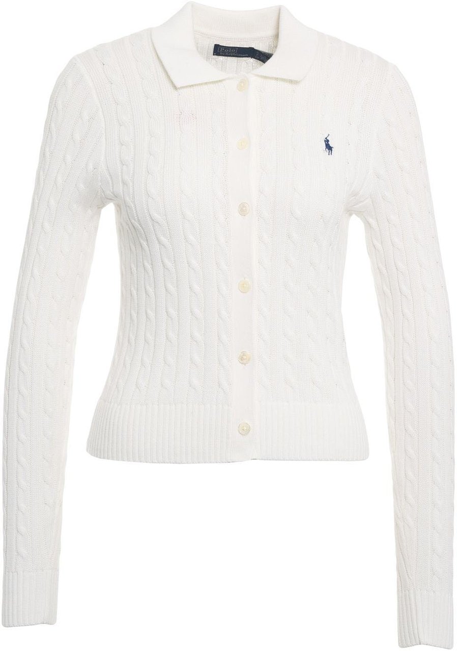 Ralph Lauren Cable knit cardigan Wit