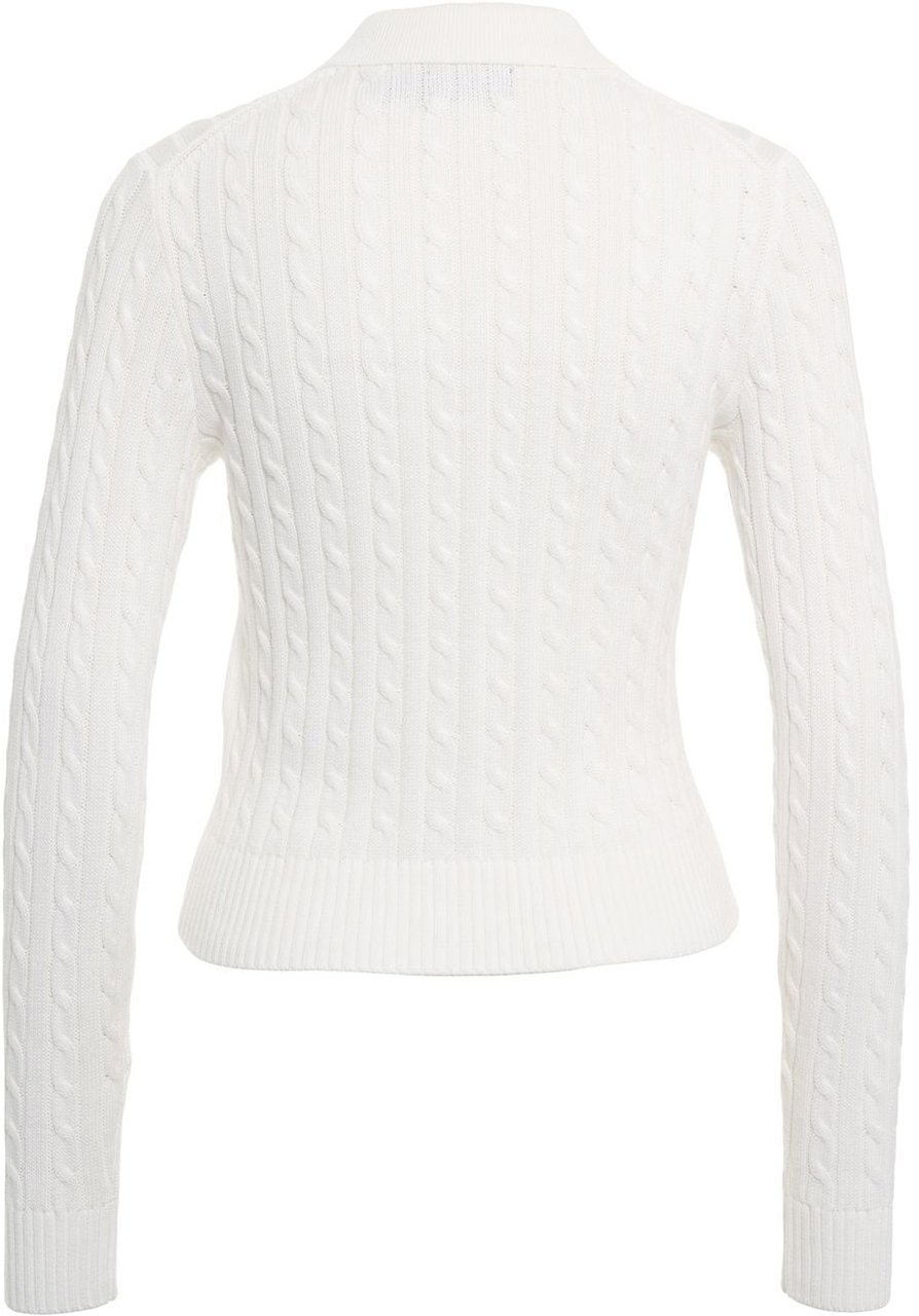 Ralph Lauren Cable knit cardigan Wit