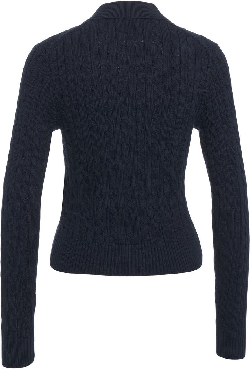 Ralph Lauren Cable knit cardigan Blauw