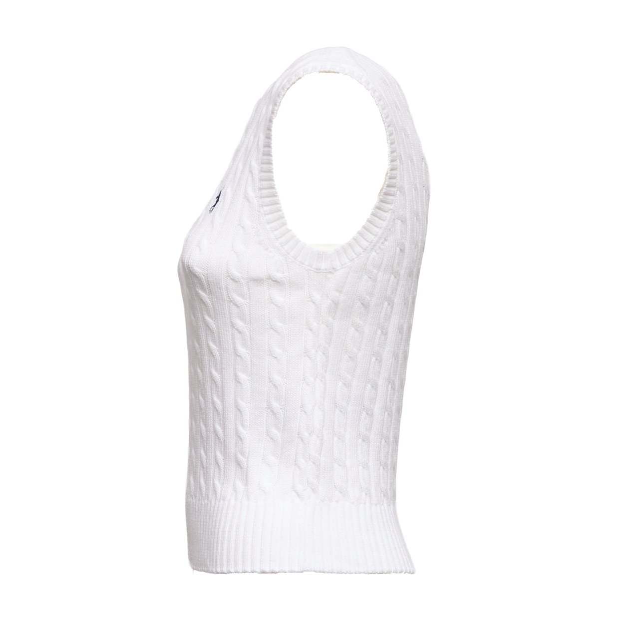 Ralph Lauren Baby Cable Knit Crewneck Top Wit