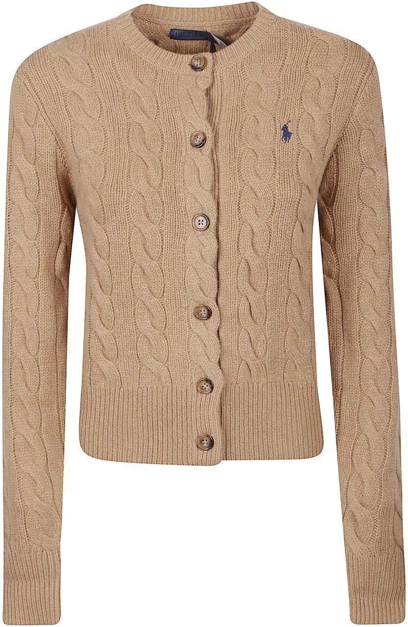 Ralph Lauren Long Sleeve Cardigan Brown Bruin