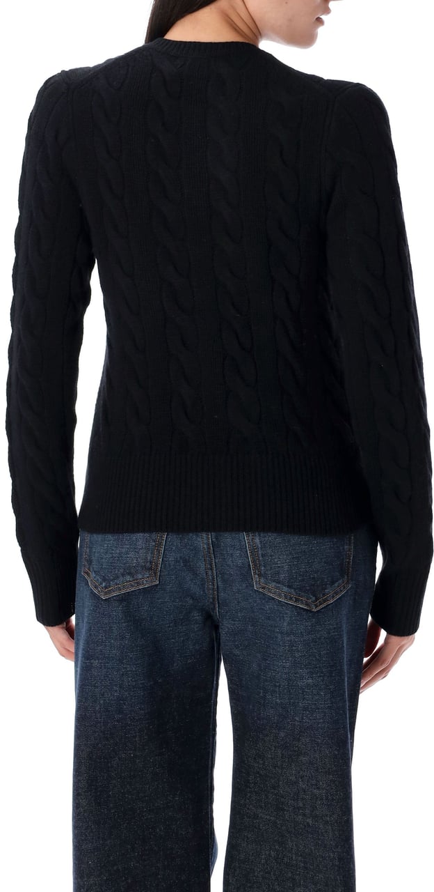 Ralph Lauren Classic Cardigan Cable Nero Zwart