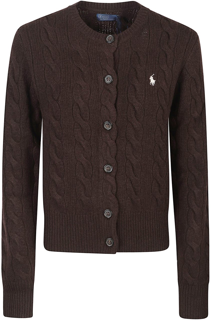 Ralph Lauren Long Sleeve Cardigan Brown Bruin