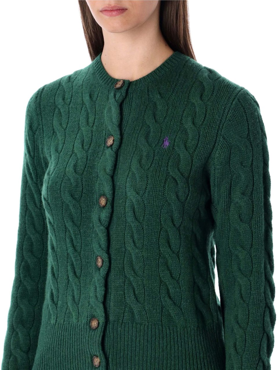 Ralph Lauren Cardigan Cable Castleton Green Groen