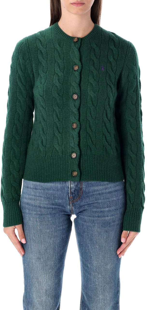 Ralph Lauren Cardigan Cable Castleton Green Groen