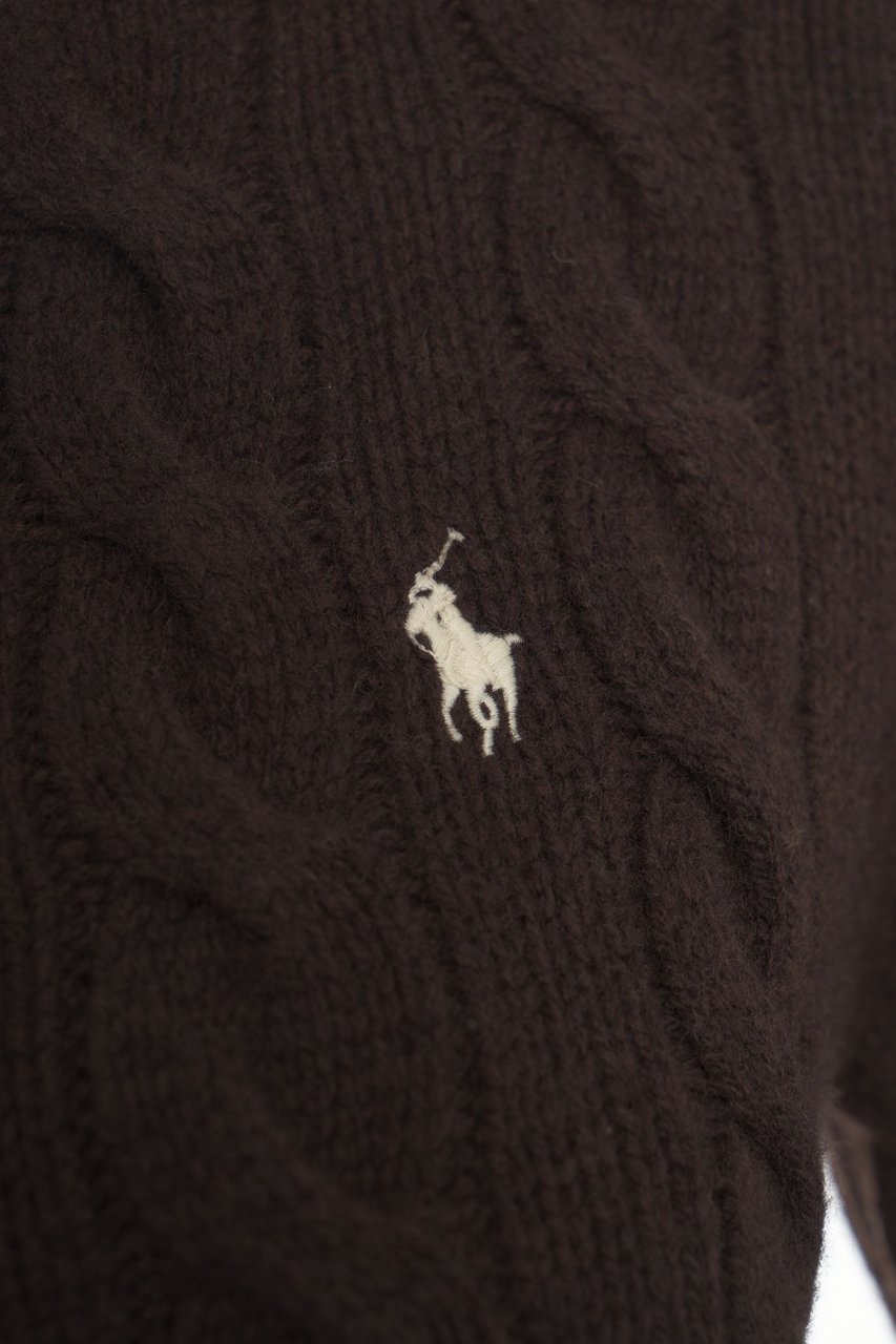 Ralph Lauren Cardigan with logo embroidery Bruin