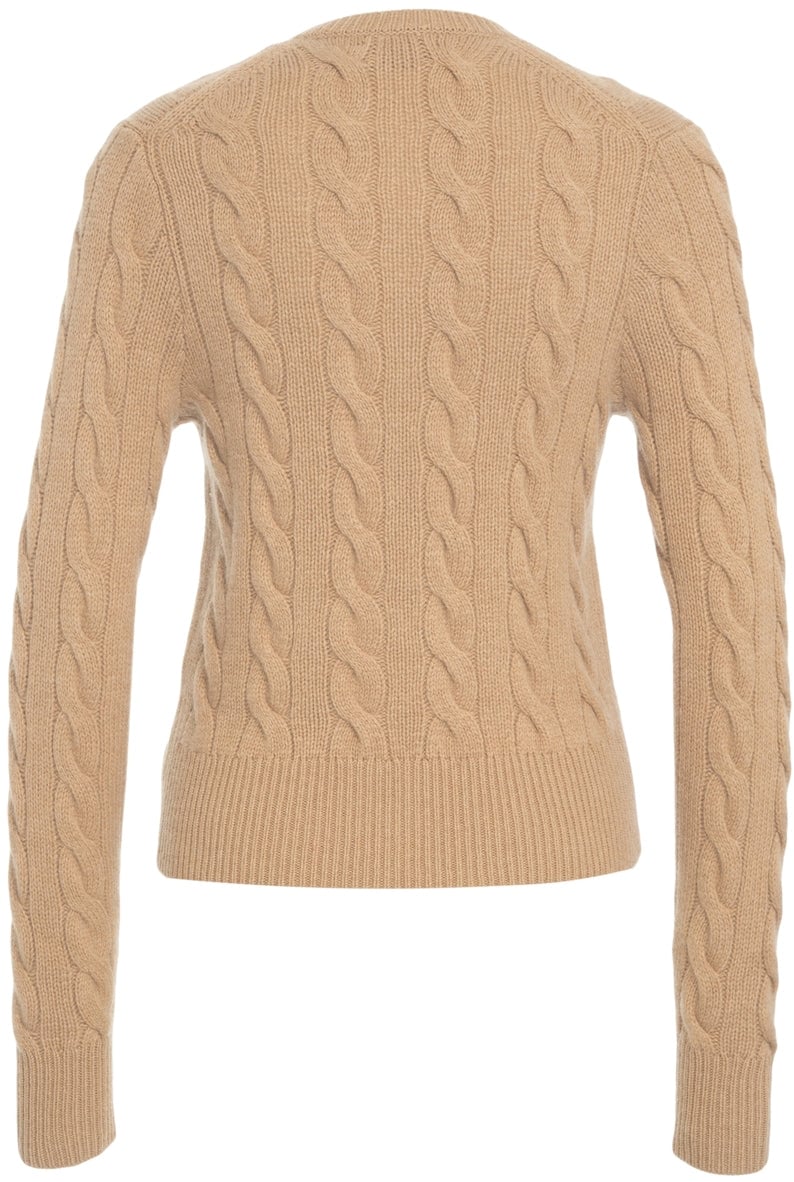 Ralph Lauren Cardigan with cable knit pattern Bruin