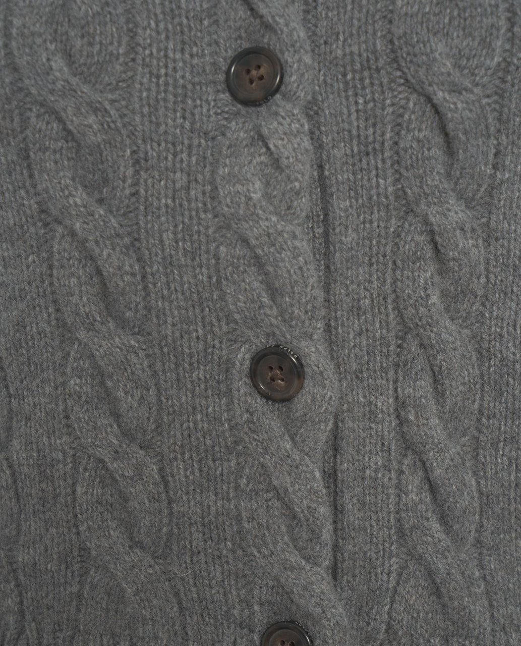 Ralph Lauren Cardigan con motivo a trecce Grijs