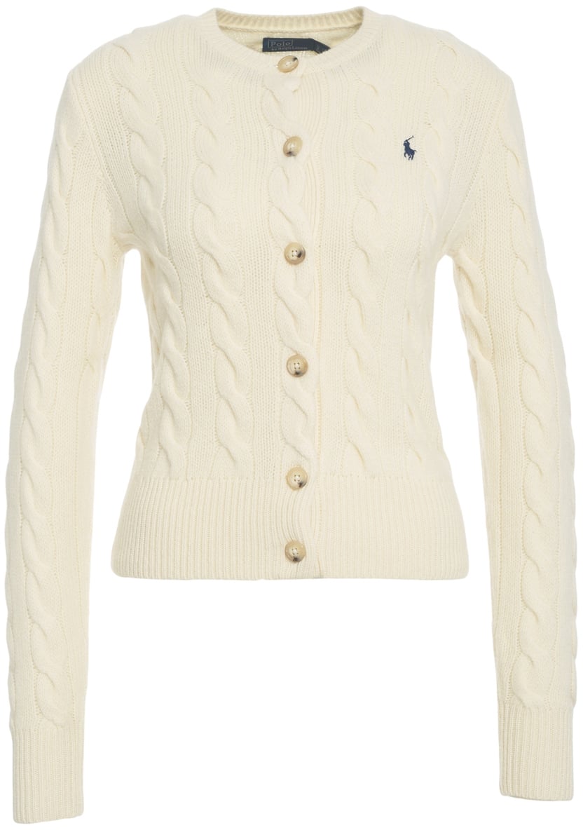 Ralph Lauren Cardigan con motivo a trecce Wit