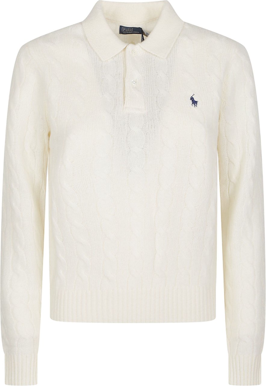 Ralph Lauren Long Sleeve Polo Neck Sweater Nude Beige