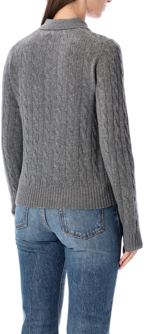 Ralph Lauren Knit Polo Cable Grigio Grijs