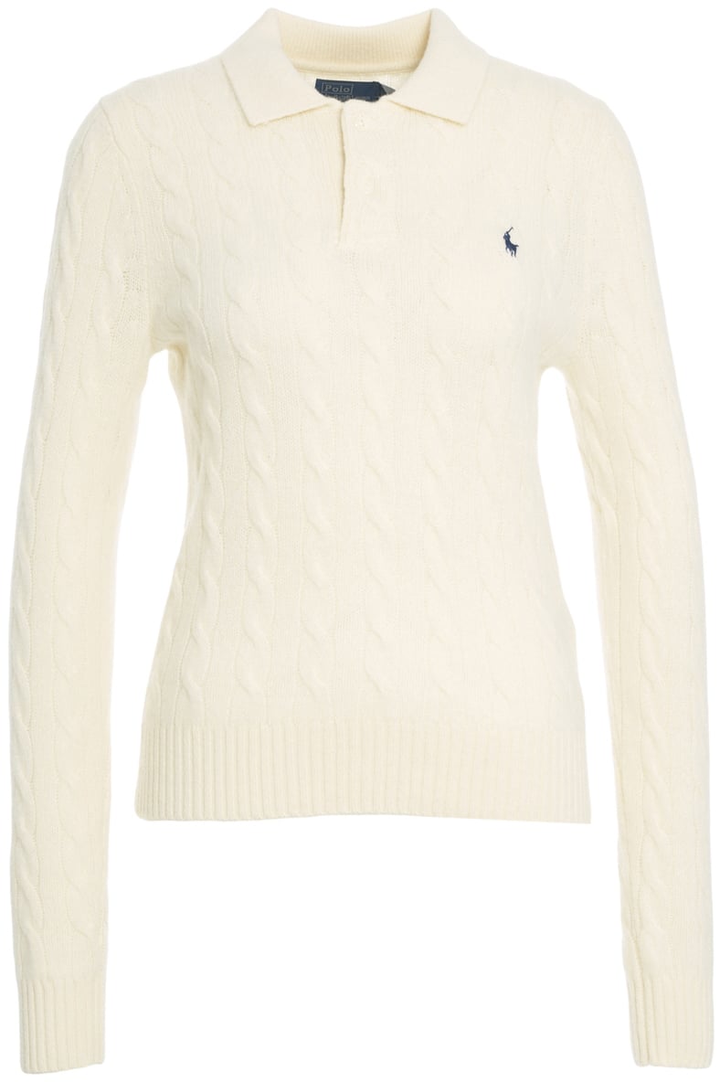 Ralph Lauren Polo in maglia con ricamo logo Wit
