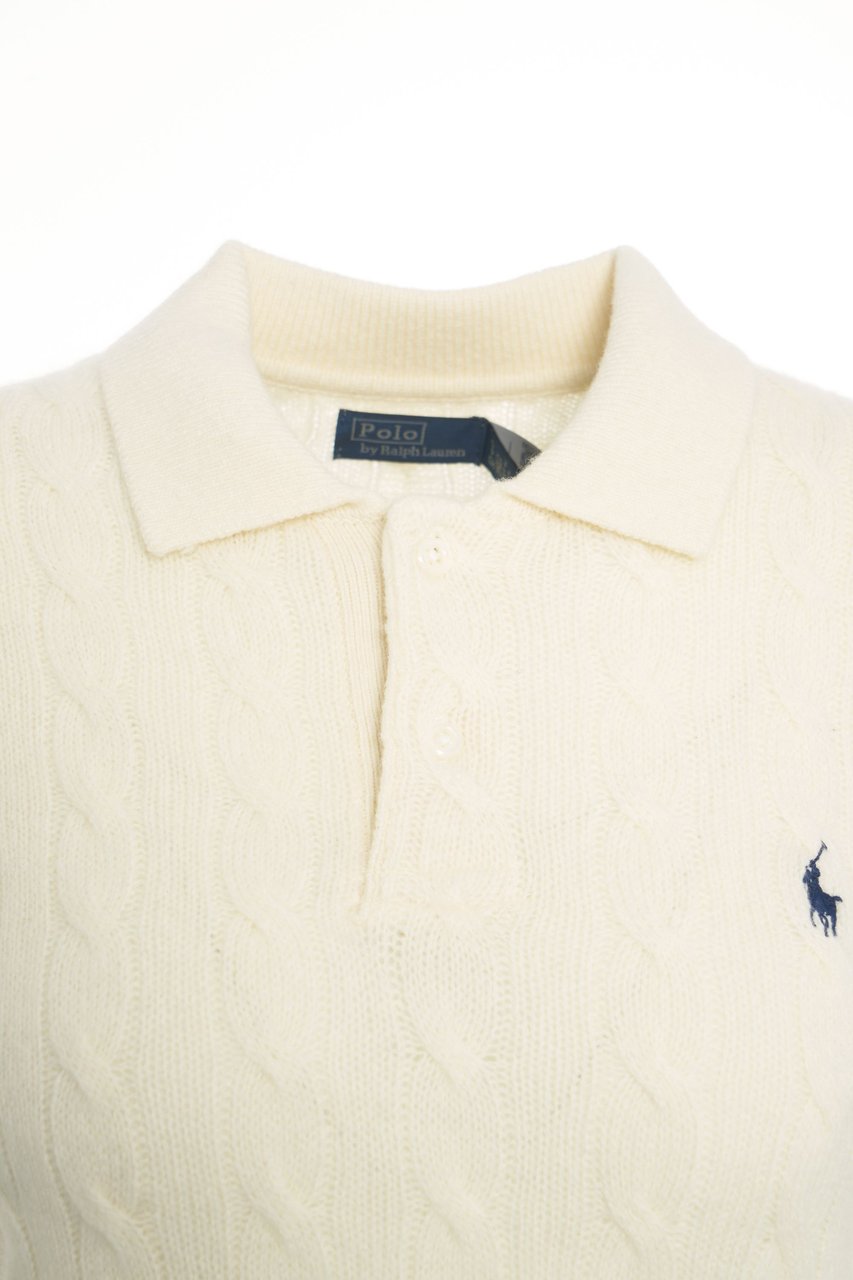 Ralph Lauren Polo in maglia con ricamo logo Wit