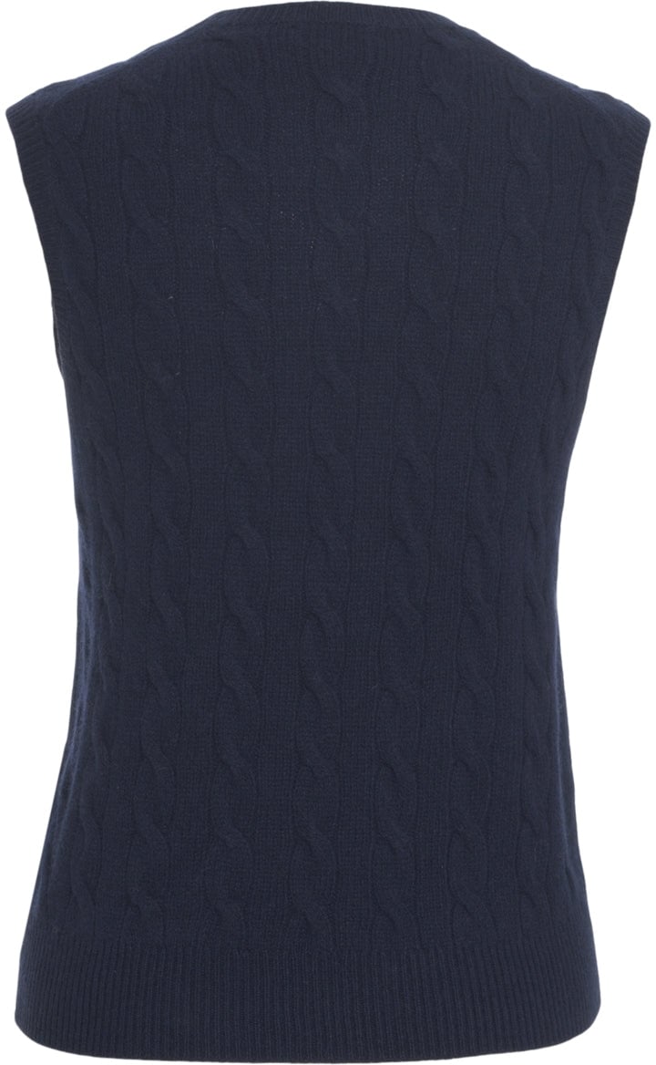 Ralph Lauren Knit top with cable knit pattern Blauw