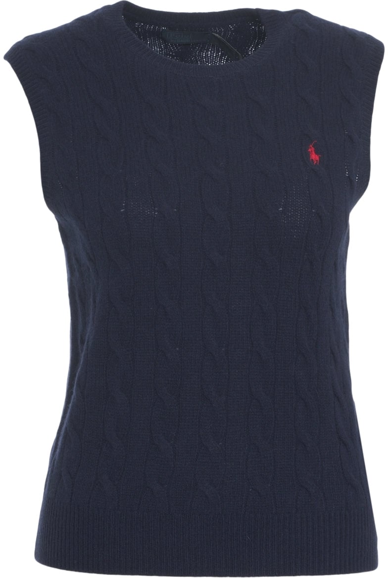 Ralph Lauren Knit top with cable knit pattern Blauw