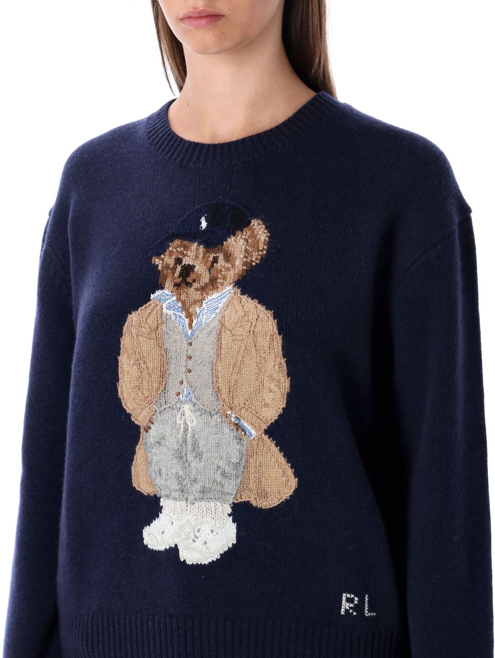 Ralph Lauren Bear Knit Hunter Navy Blauw