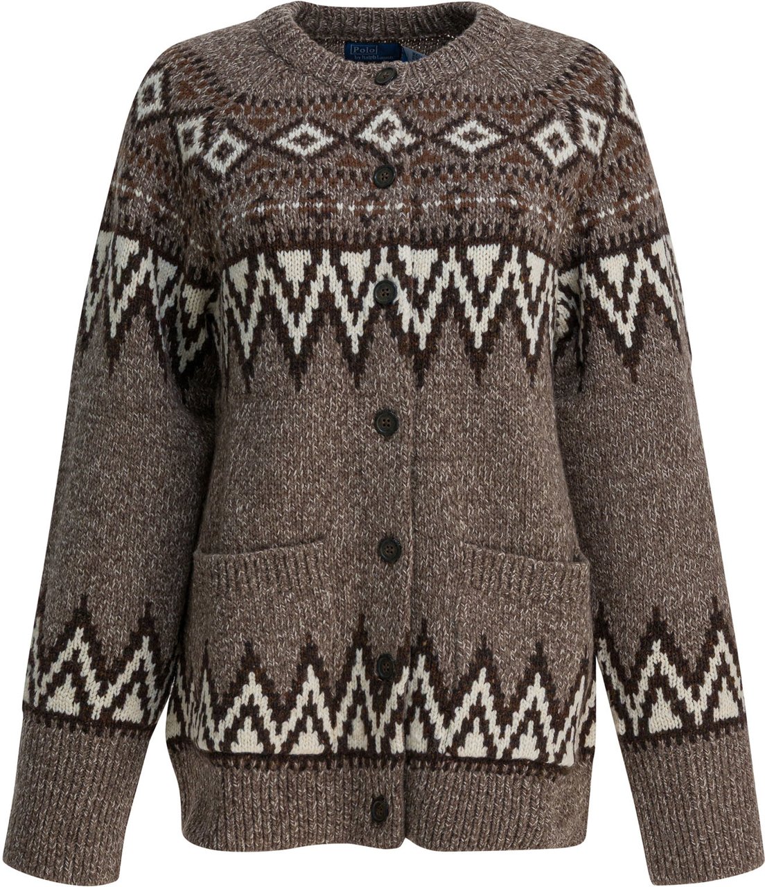 Ralph Lauren Wool blend "Fair Isle" cardigan Bruin