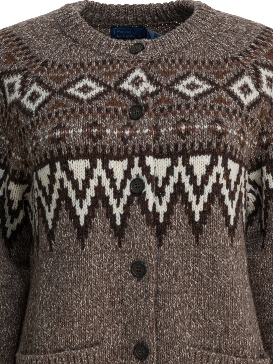 Ralph Lauren Wool blend "Fair Isle" cardigan Bruin
