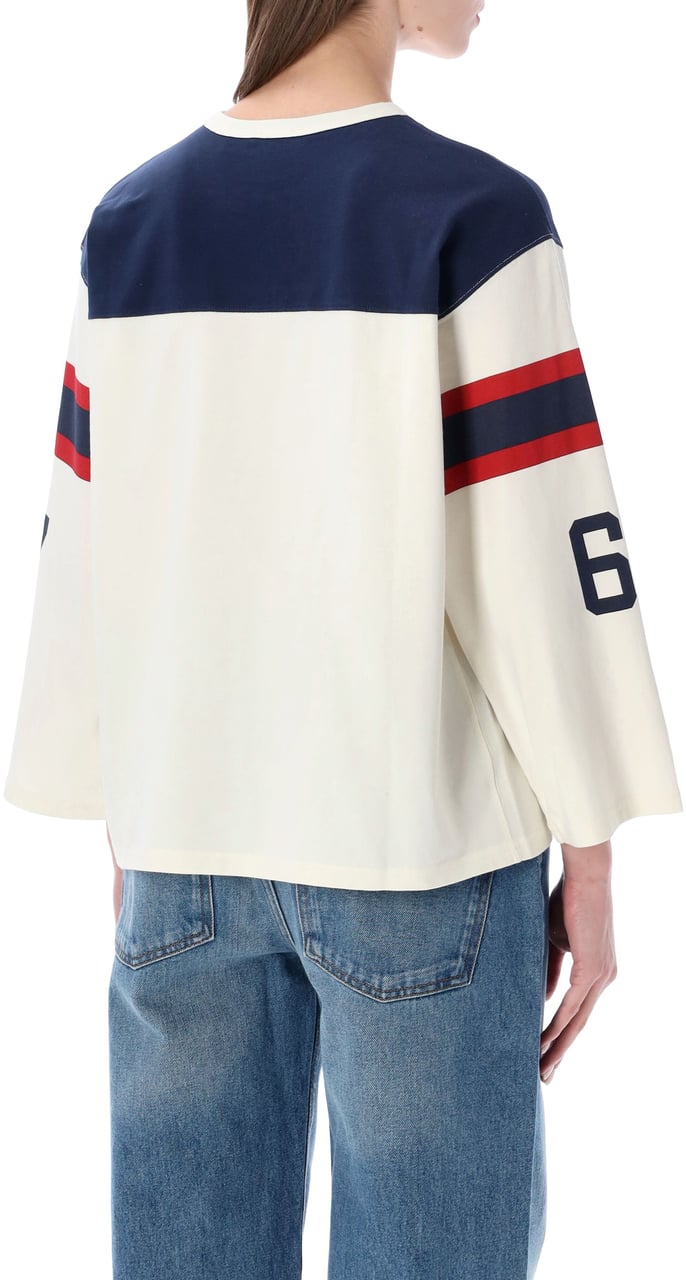 Ralph Lauren Knit-T-Shirt Warm White/Newport Navy Wit